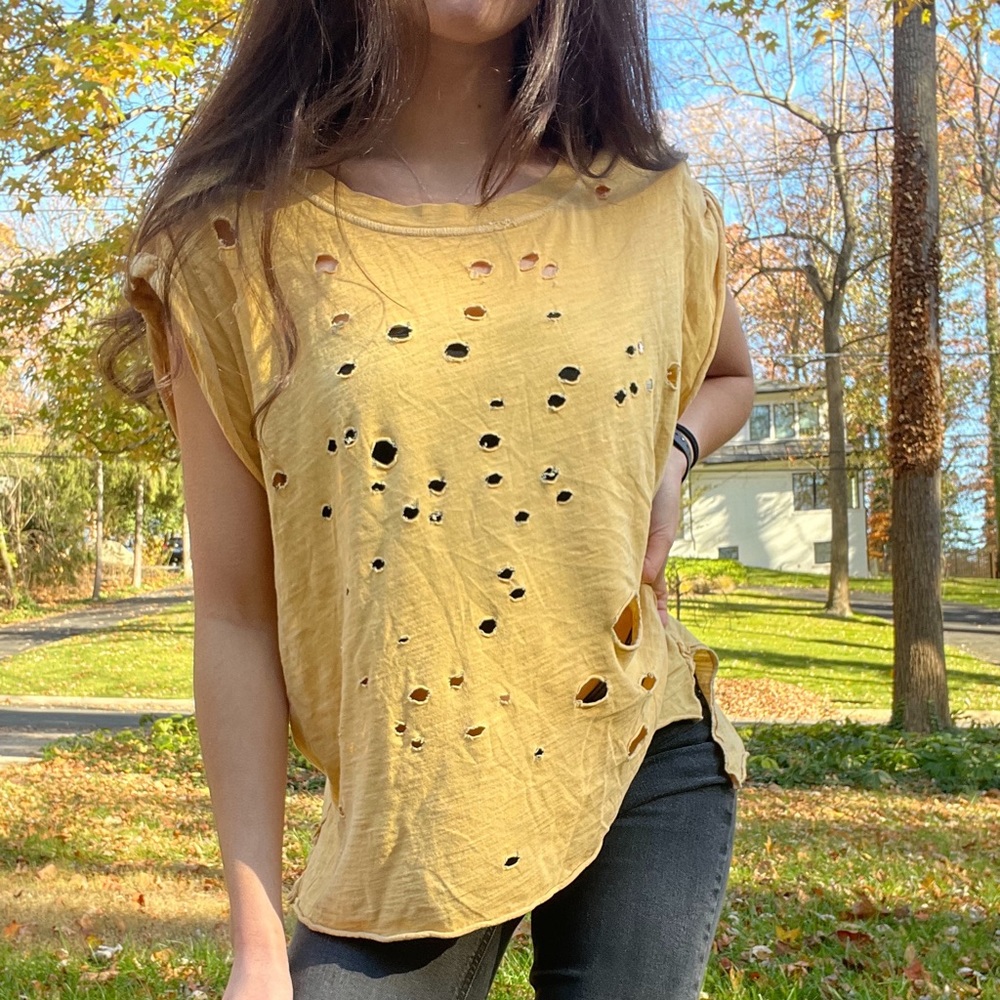 Free People distressed t-shirt